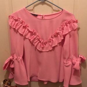 Light Pink ruffled Blouse